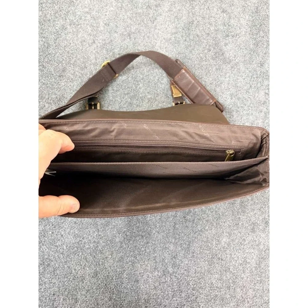 Samsonite Colombian Leather Flap-Over Messenger Bag, Brown